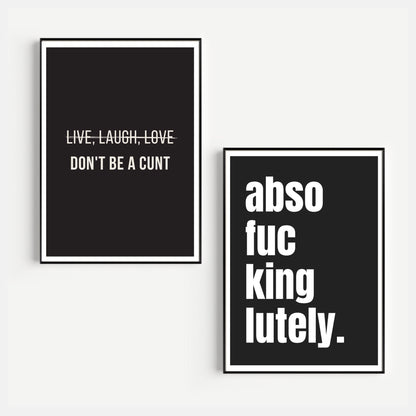 Set Of 2 Abso-F*cking-Lutely Prints