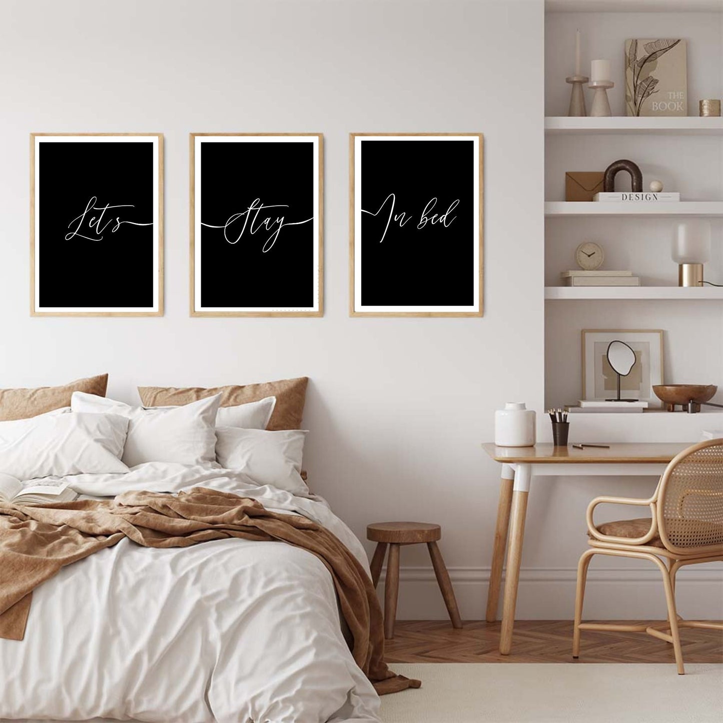 Set of 3 Let’s Stay in Bed Prints
