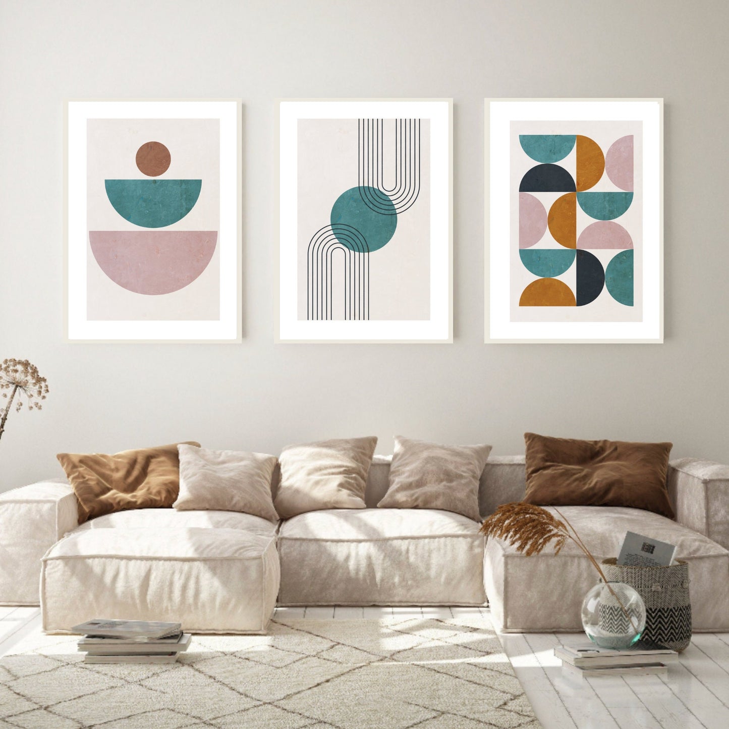 Set of 3 Modern Geometric Prints