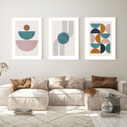 Set of 3 Modern Geometric Prints