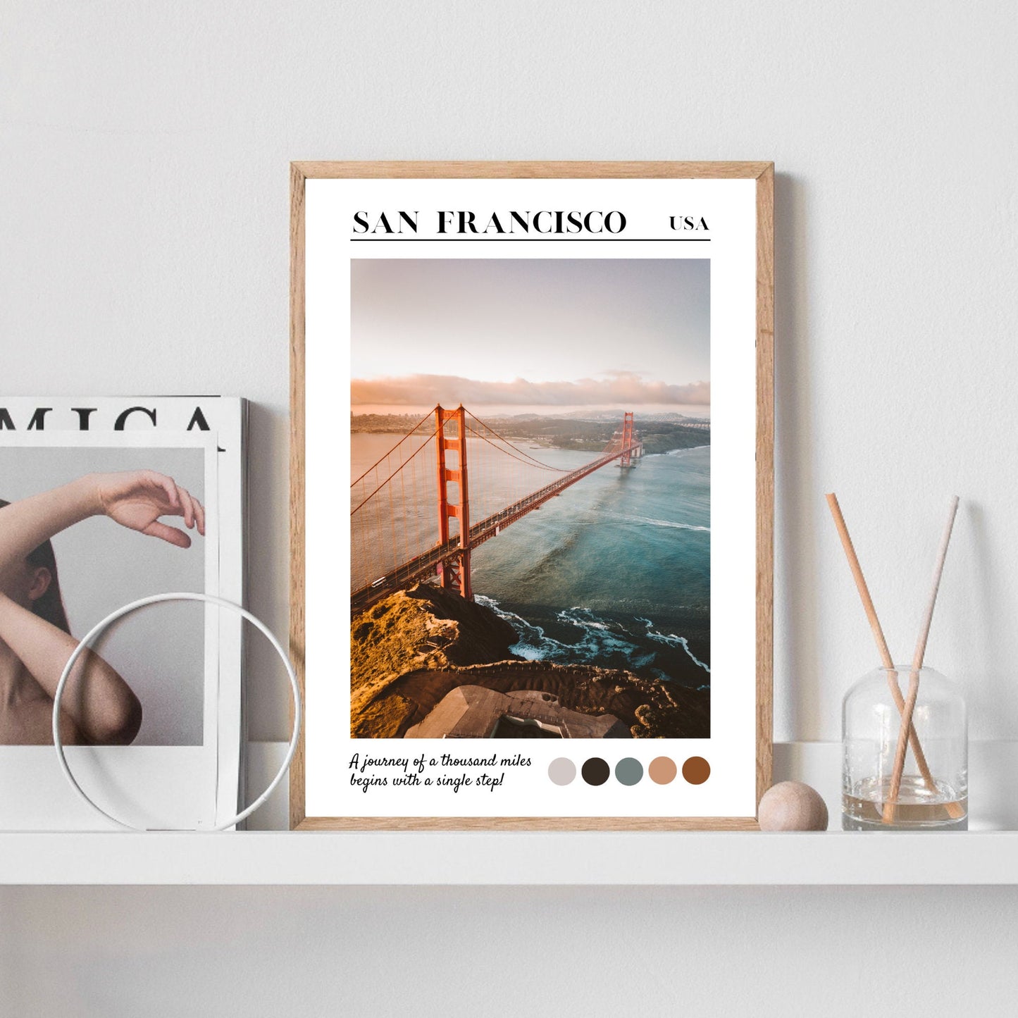 San Francisco Golden Gate Bridge Travel Print