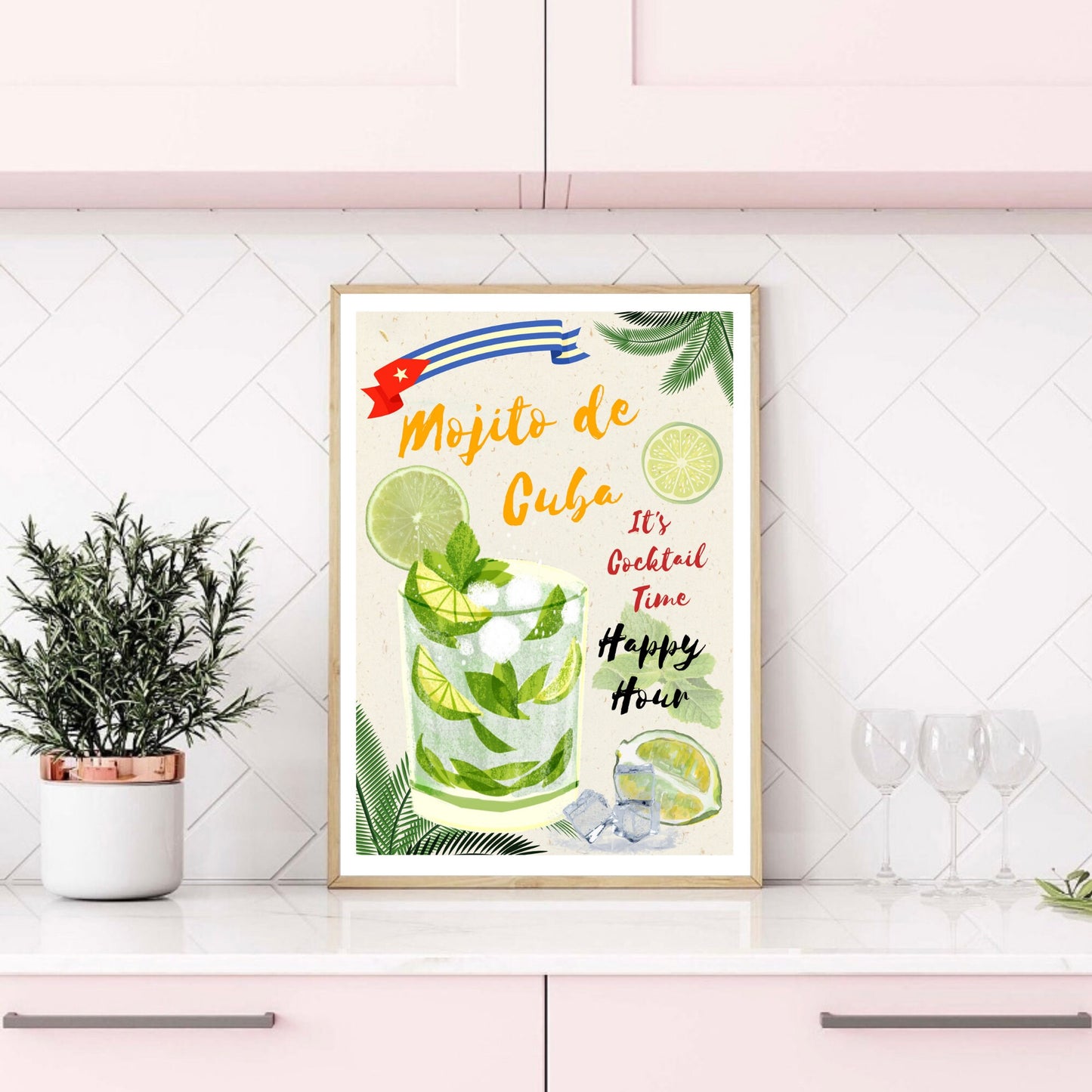 Mojito de Cuba Cocktail Art Print