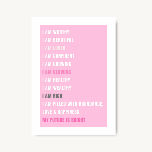 Positive Affirmations Print