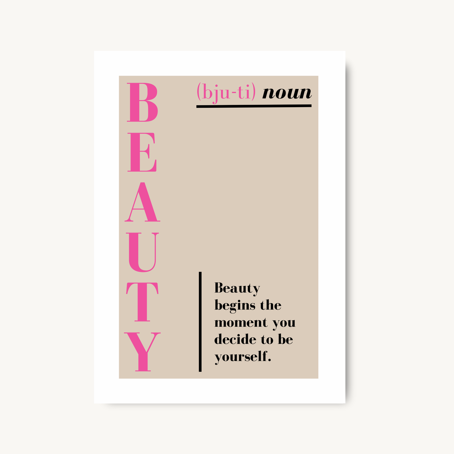 Beauty Definition Quote Print