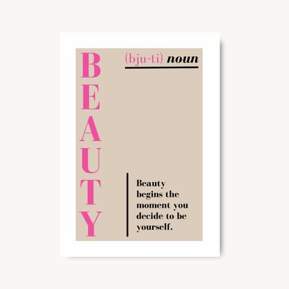 Beauty Definition Quote Print
