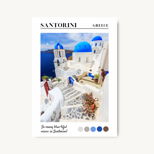 Santorini Greece Travel Print