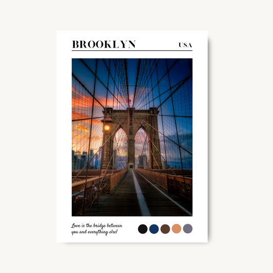 Brooklyn Bridge New York Print