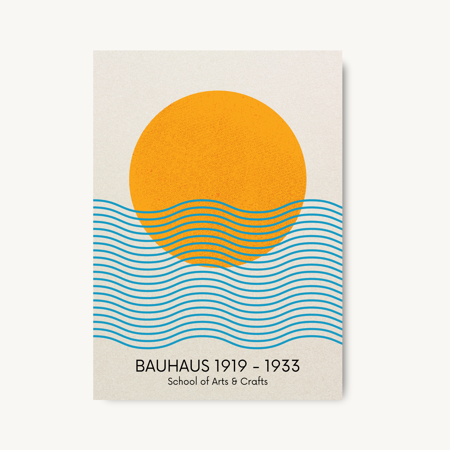 Bauhaus Sun & Waves Print