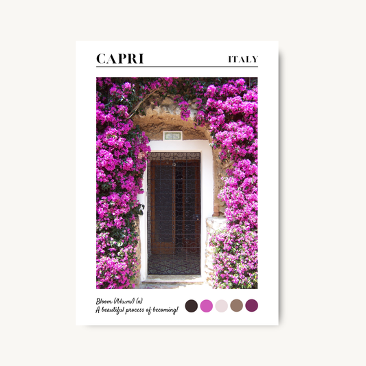 Capri Bloom Travel Print