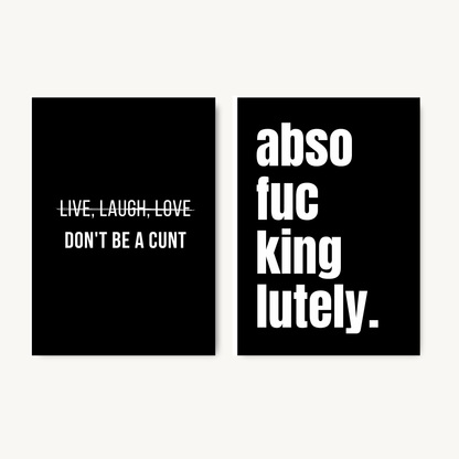 Set Of 2 Abso-F*cking-Lutely Prints