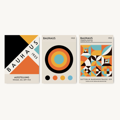 Set of 3 Bauhaus 1923 Geometry Prints