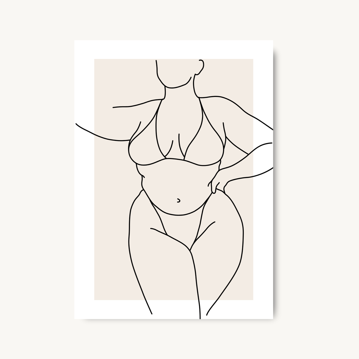 Curvy Woman Line Art Print