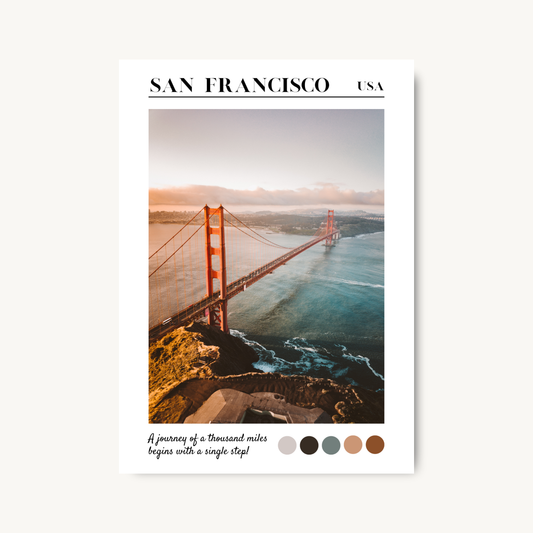 San Francisco Golden Gate Bridge Travel Print