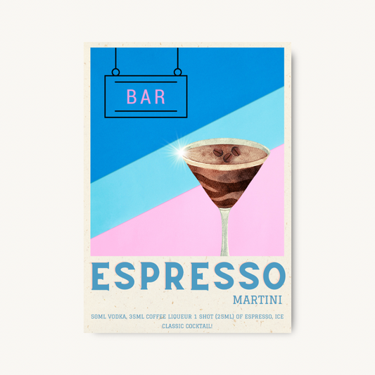 Espresso Martini Cocktail Bar Art Print