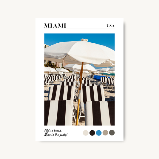 Miami Beach USA Travel Print