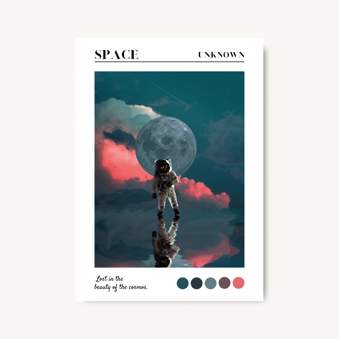 Wandering Astronaut, Cosmic Art Print