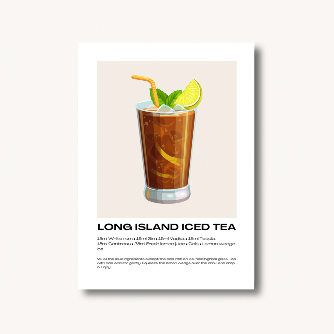 Long Island Iced Tea Cocktail Print