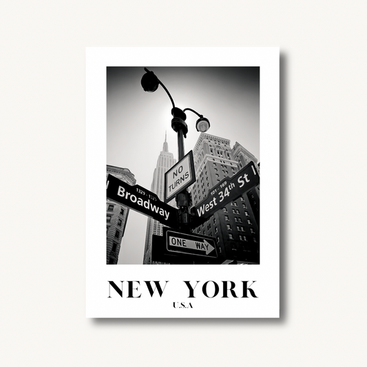 New York Street Signs Print