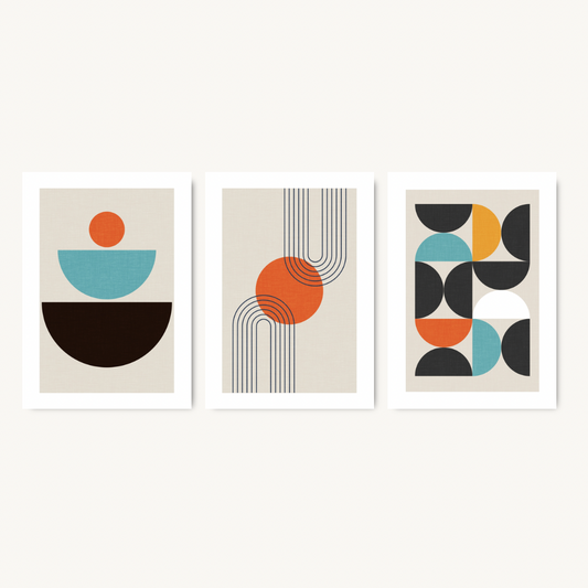 Set Of 3 Mid-Century Abstract Prints