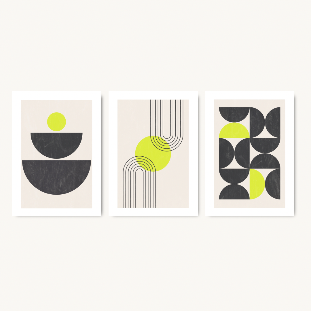 Set Of 3 Boho Abstract Prints