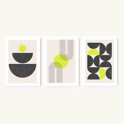 Set Of 3 Boho Abstract Prints