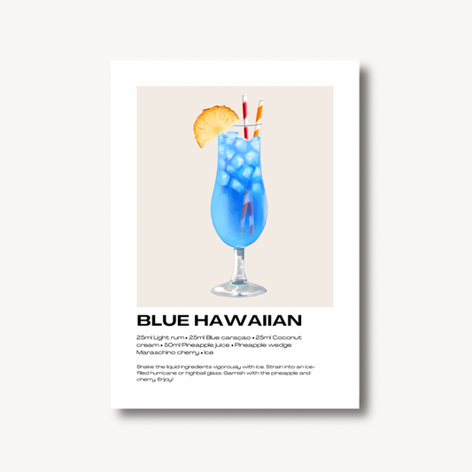 Blue Hawaiian Cocktail Print