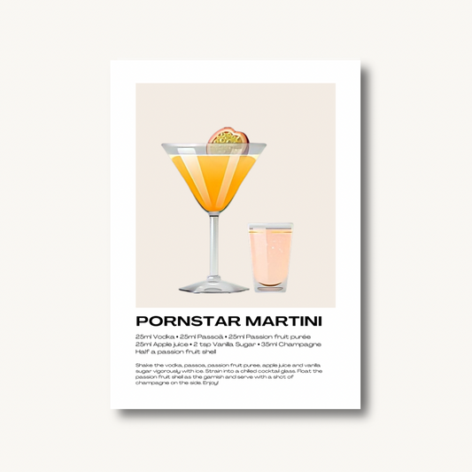 Pornstar Martini Cocktail Print