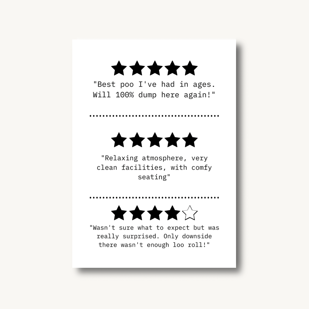 Bathroom Guest Reviews Print