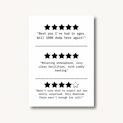 Bathroom Guest Reviews Print