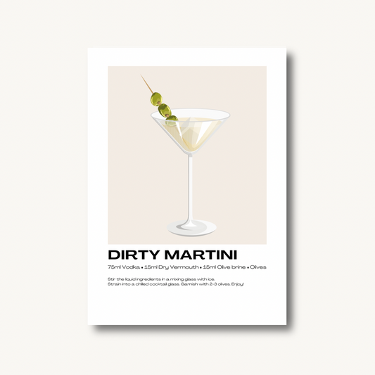 Dirty Martini Cocktail Print