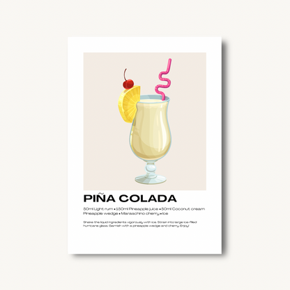 Piña Colada Cocktail Print