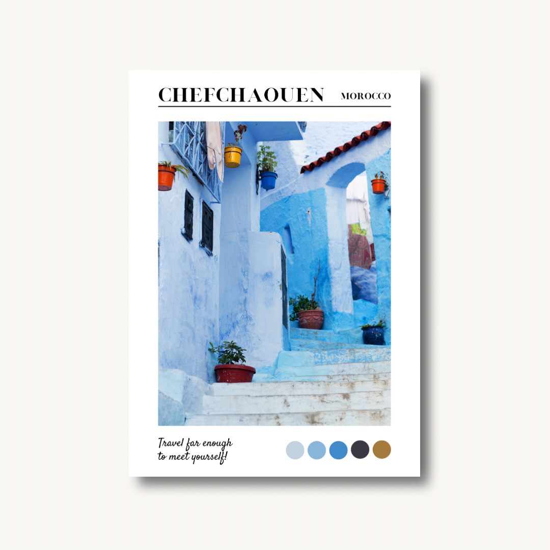 Chefchaouen, Morocco Travel Print