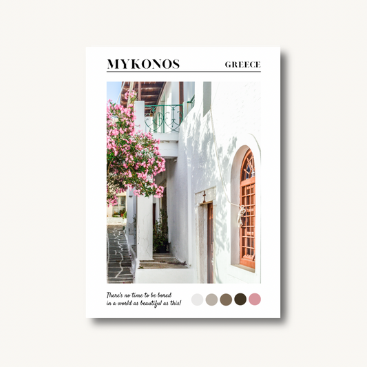 Mykonos, Greece Travel Print