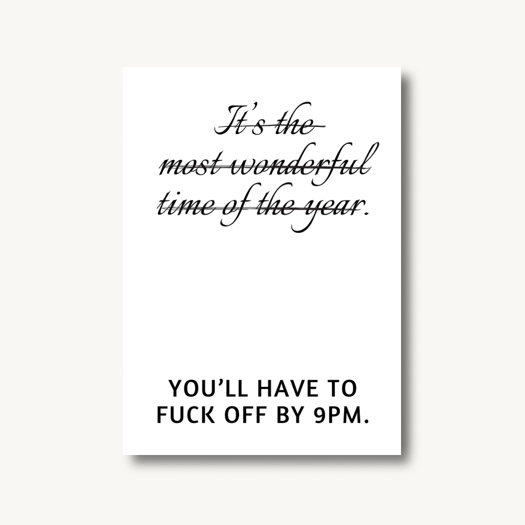 Funny Christmas F*ck Off By 9pm Print