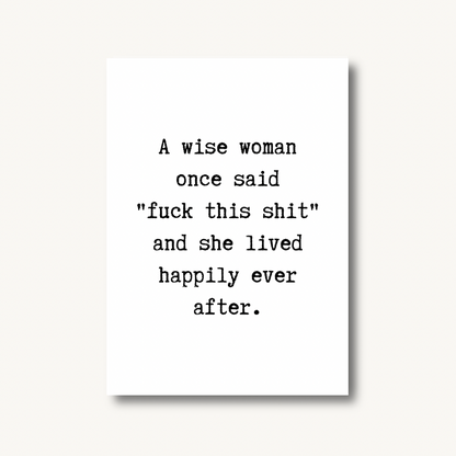A Wise Woman Print