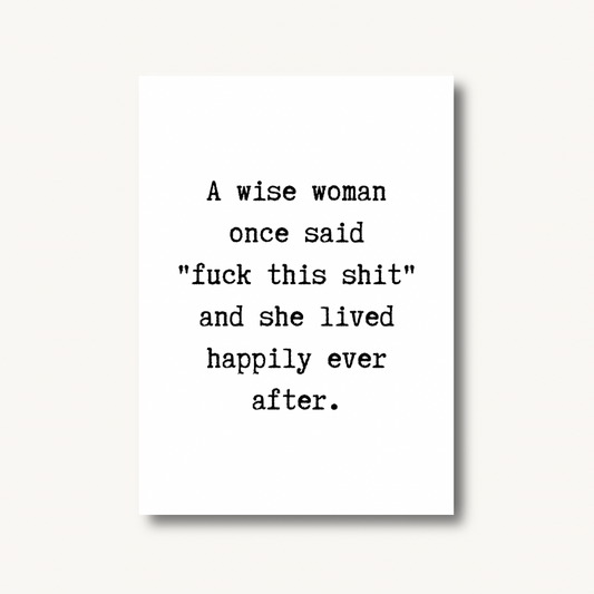 A Wise Woman Print