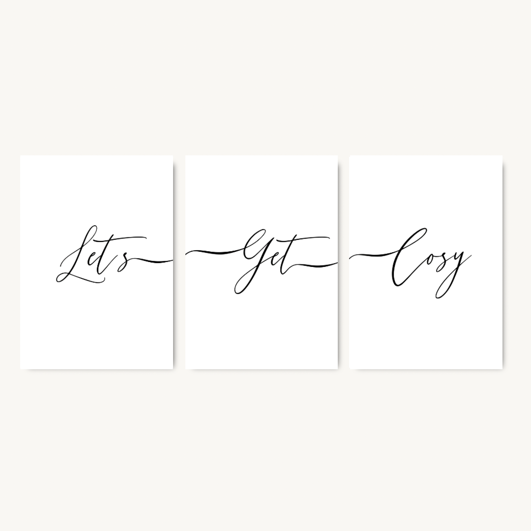 Set Of 3 Let’s Get Cosy Prints