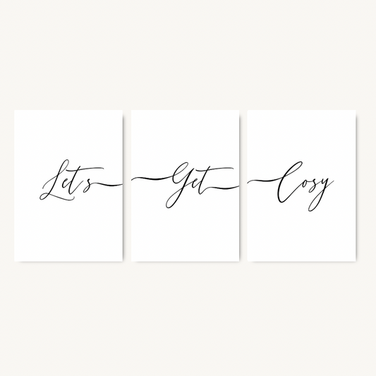 Set Of 3 Let’s Get Cosy Prints