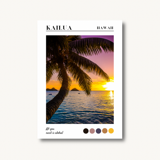 Kailua Hawaii Sunset Print