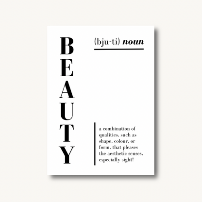 Beauty Definition Print
