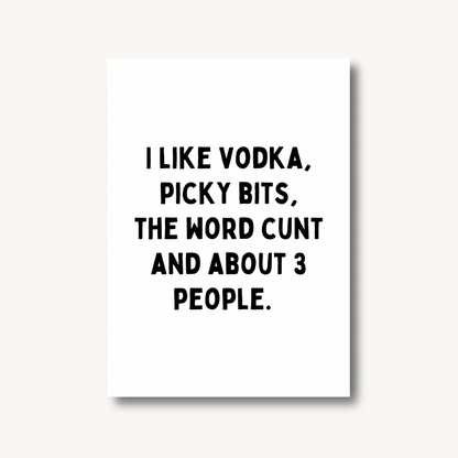 I Like Vodka Print