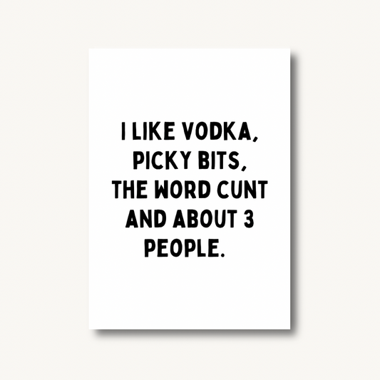 I Like Vodka Print