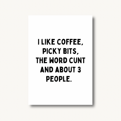 I Like Coffee Print