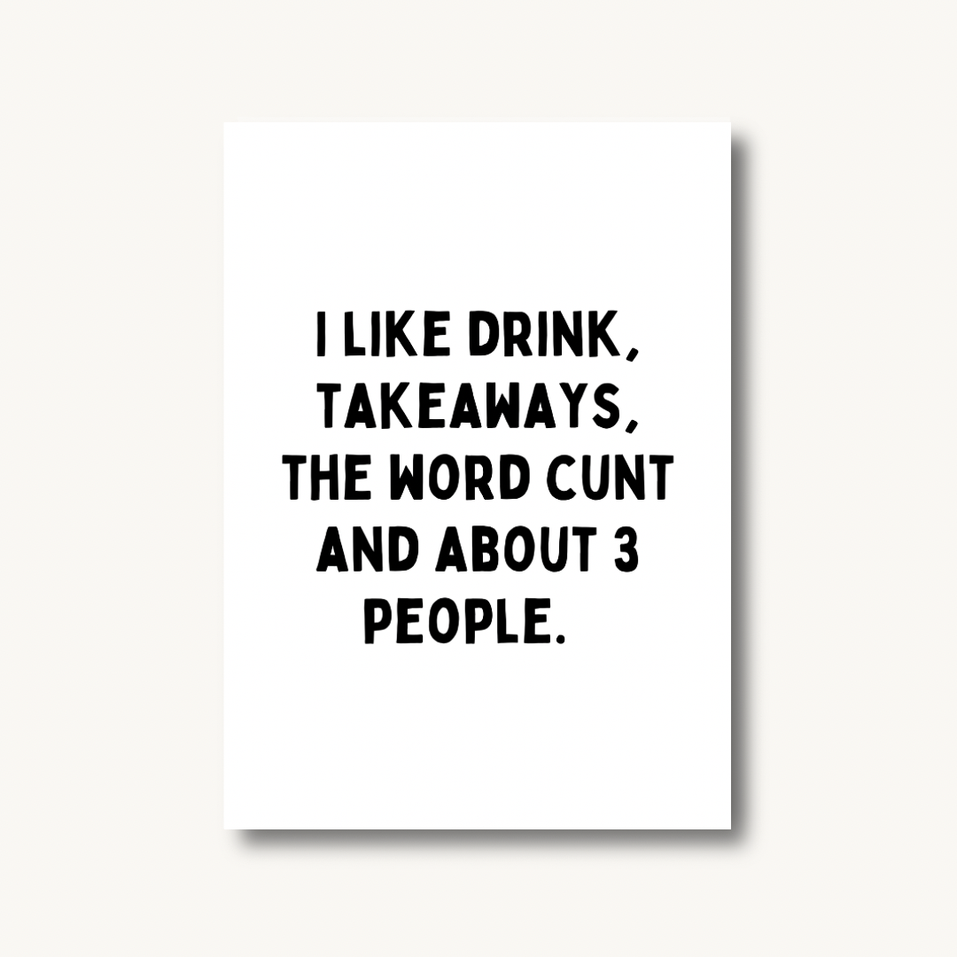 I Like Drink Print
