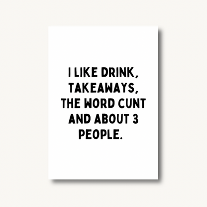 I Like Drink Print