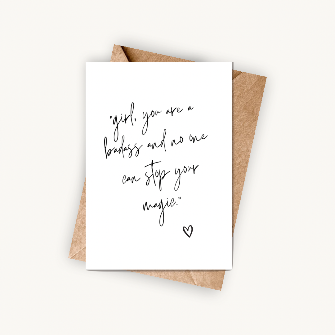 Girl, You Are A Badass, A6 Greeting Card