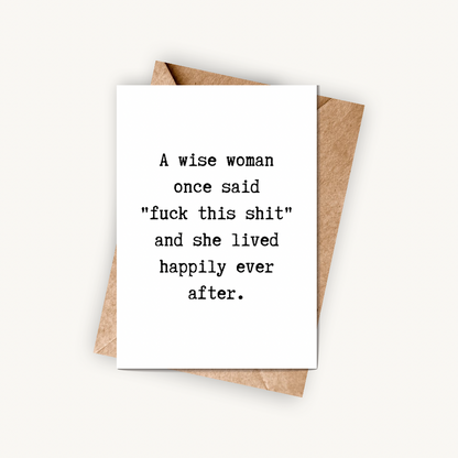 A Wise Woman, A6 Greeting Card