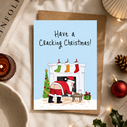 Funny Christmas Card, Have A Cracking Christmas, A5 Greeting Card