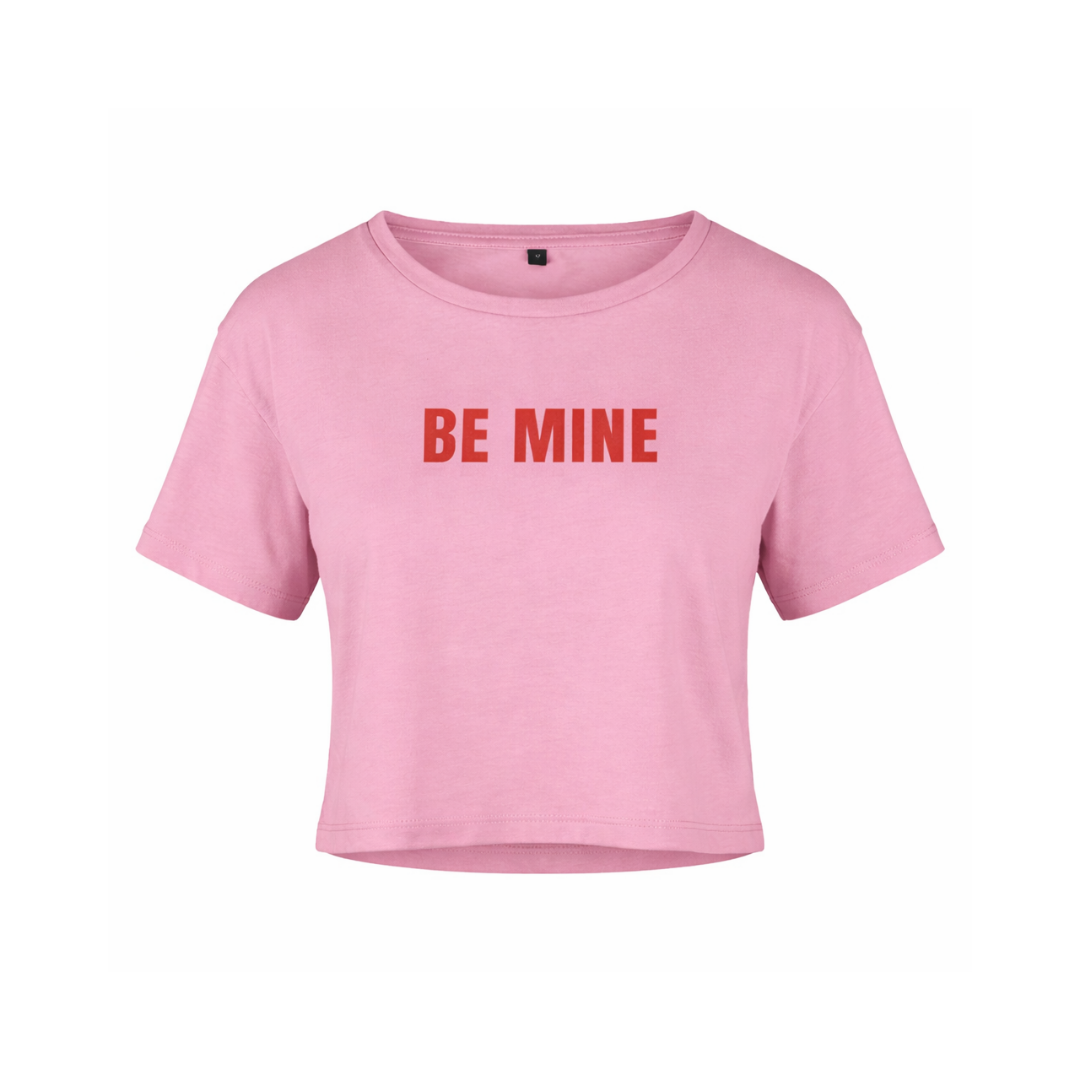 Be Mine, Pink Cotton Crop Top