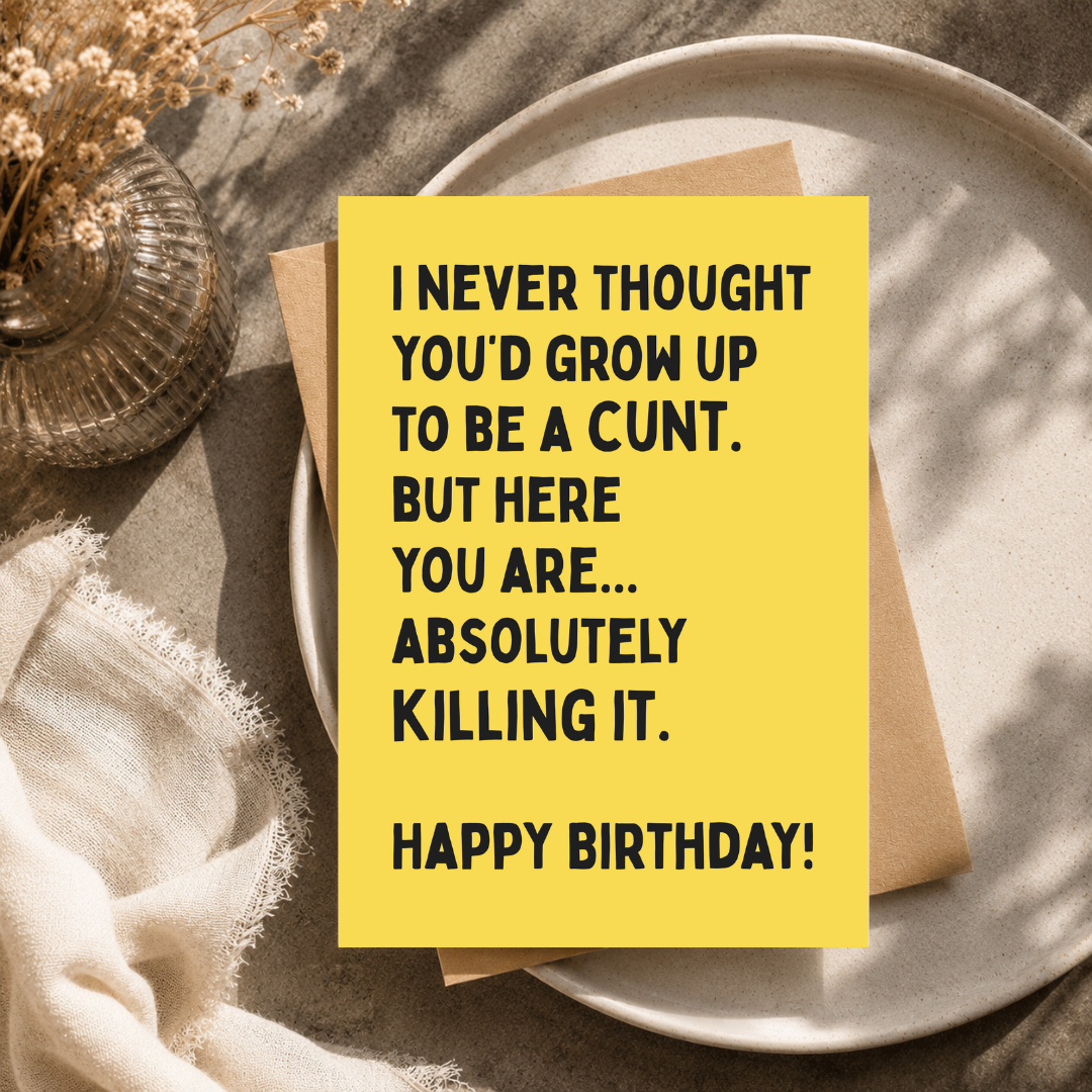 Funny Birthday Card for Friend, Absolutely Killing It, A5 Greeting Card